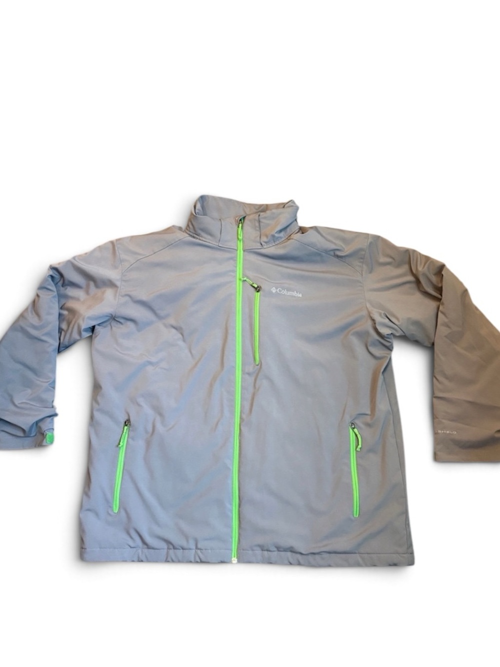 Columbia Omni-Shield Jacket Men’s XXL Gray  Full Zip Softshell Fleece Lining